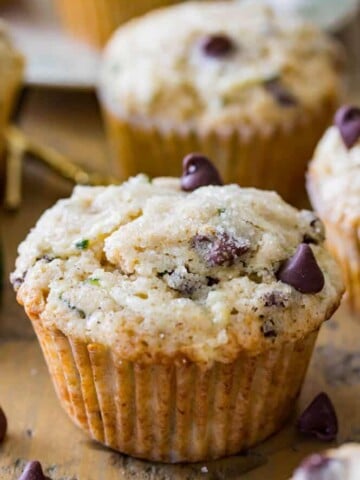 Chocolate chip zucchini muffins