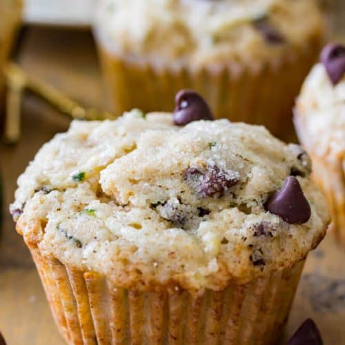 Chocolate chip zucchini muffins