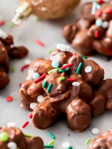 Crockpot Candy with sprinkles