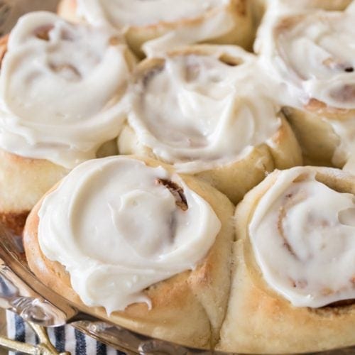 Cinnamon rolls with icing