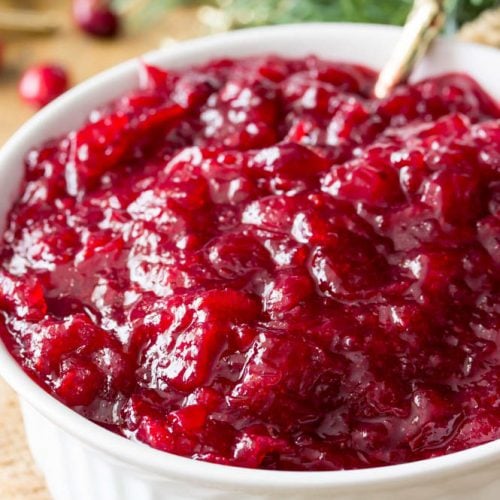 Cranberry sauce in bowl