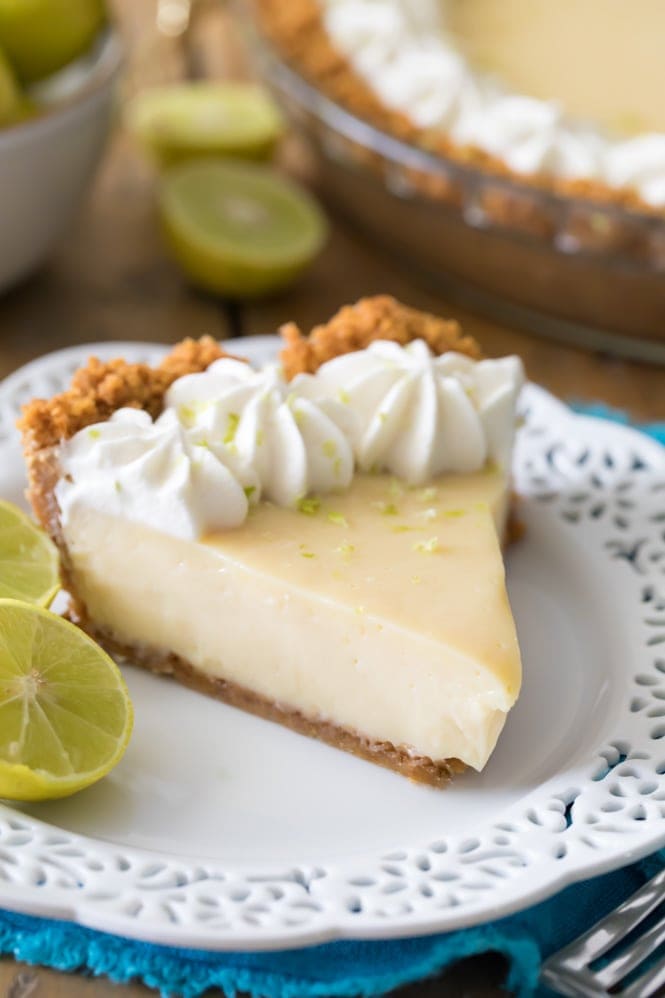 Key lime pie slice