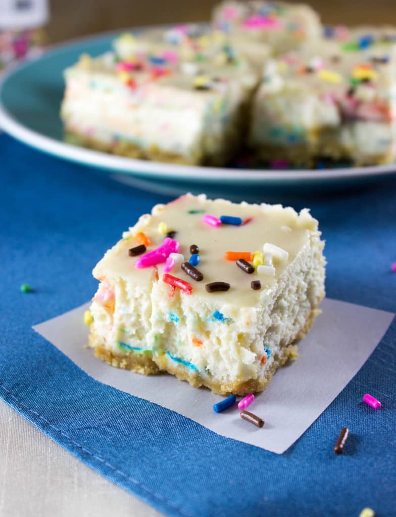 Funfetti Cheesecake Squares