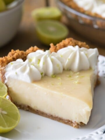 Key lime pie slice