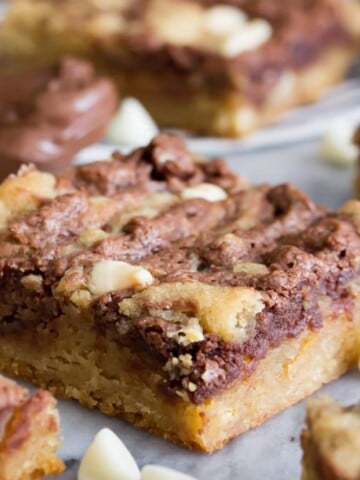 Nutella swirl blondies