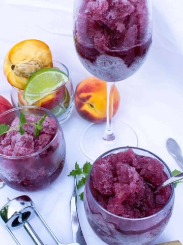 peach sangria granita