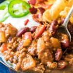 Chili in a bowl